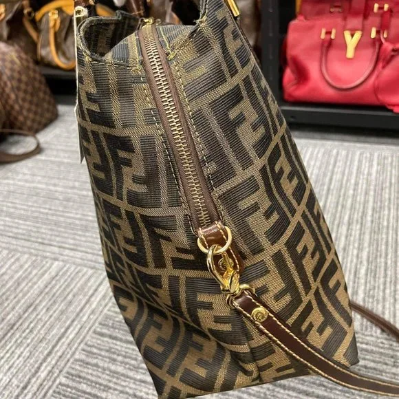 FENDI Zucca Canvas Hand Bag Brown - Picture 6 of 8